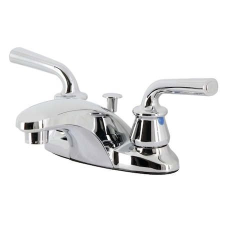 Kingston Brass 4" Centerset Bathroom Faucet with Pop-Up Drain, Polished Chrome FB621RXL